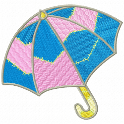 Umbrella Embroidery Design 1